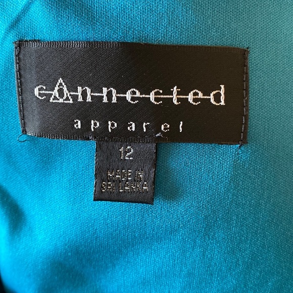 Connected Apparel - Faux Wrap‎ Dress - Green Pattern - Size 12 - EUC - Picture 4 of 6